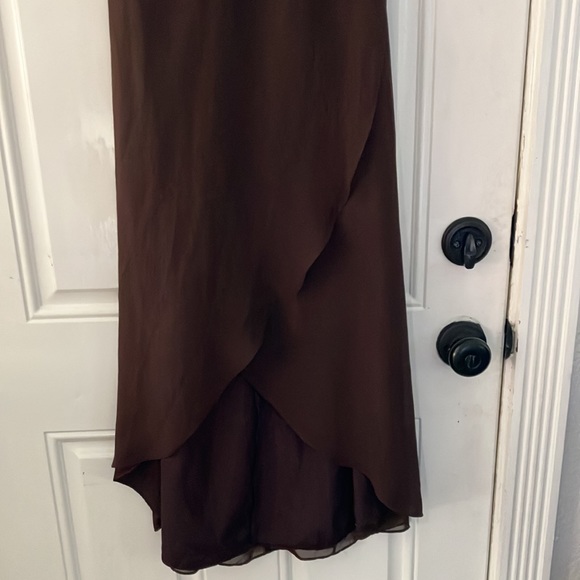CHICA’S BROWN MAXI LONG FORMAL DRESS SIZE S - Picture 7 of 12